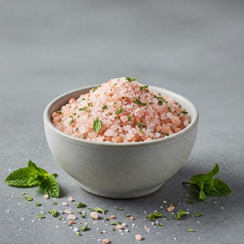 "Fresh Coriander Himalayan Flavored Salt Crystals – Herbal & Mineral-Rich Seasoning"